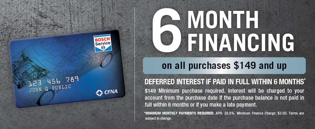 Bosch Service Credit Card